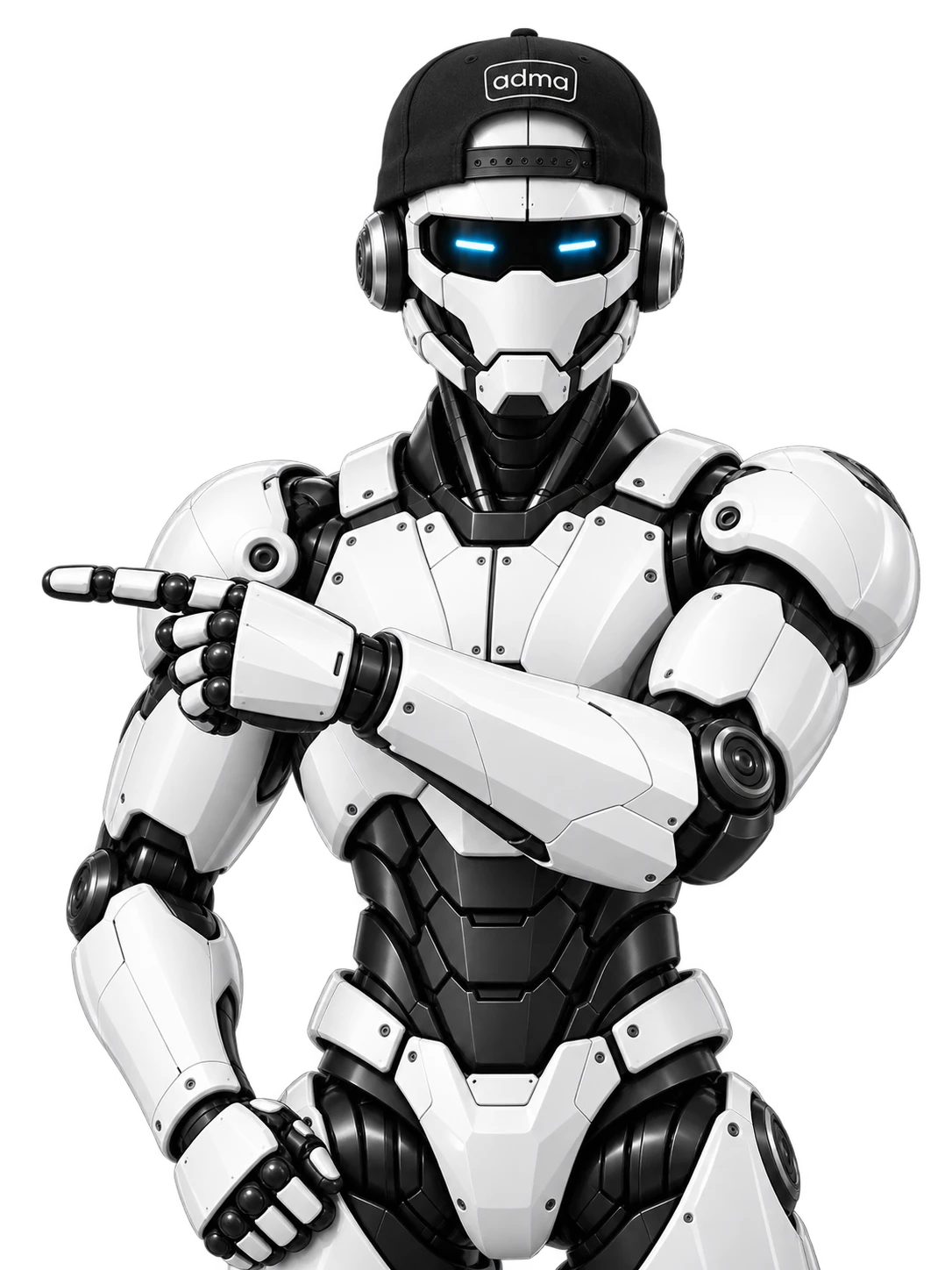 The ADMA robot pointing toward the Smart Website offer