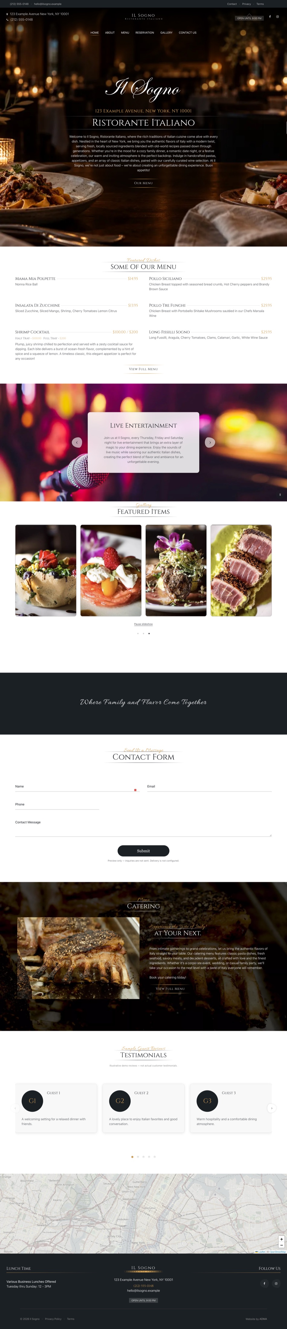 Elegant Dining Smart Website design preview
